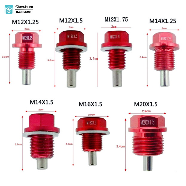 All Sizes Cnc Machined Aluminium Alloy Magnetic Oil Drain Plug Bolt