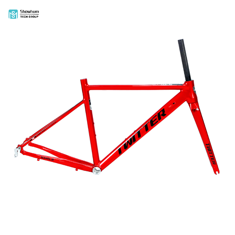 Aluminum alloy highway frame quick disassembly with carbon fiber front fork