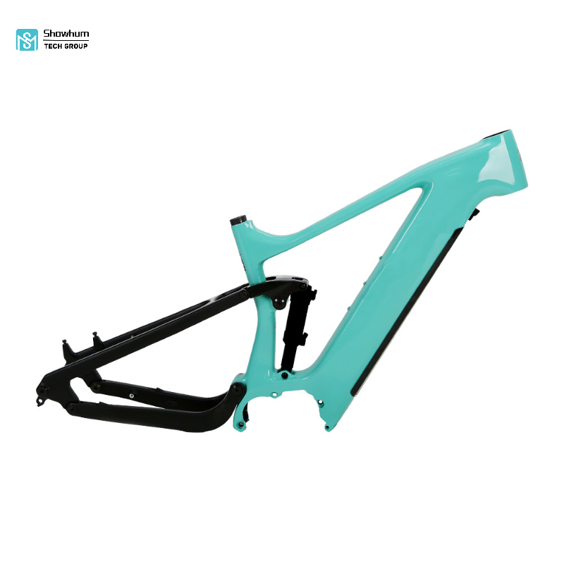 Carbon fiber mountain bike soft tail frame 140mm stroke central motor